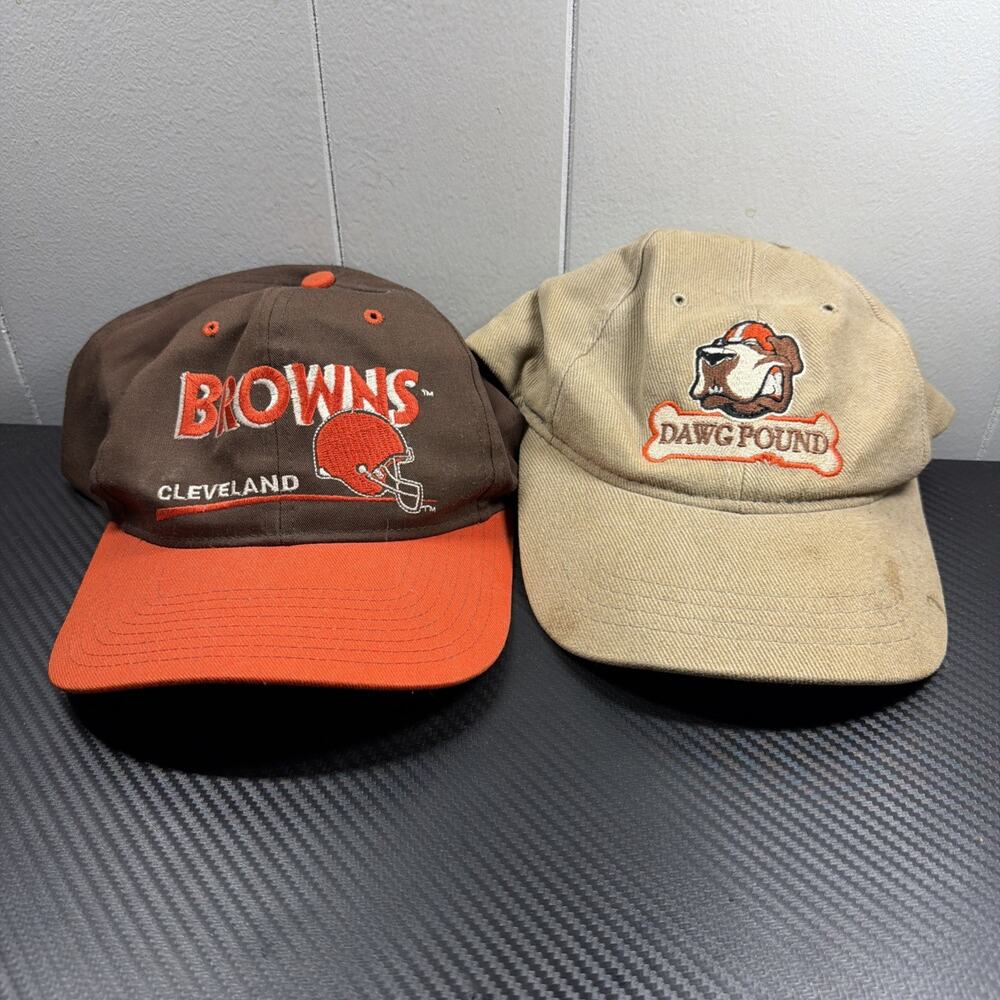 NFL Cleveland Browns Vintage Snapback Hat NFL Logo Eastport & Dog Pound Lot E3